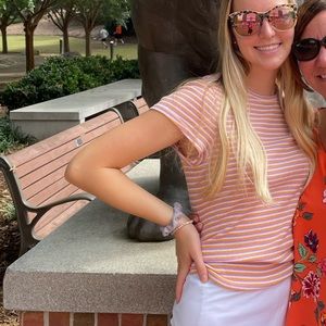 Urban Outfitters orange and purple tshirt